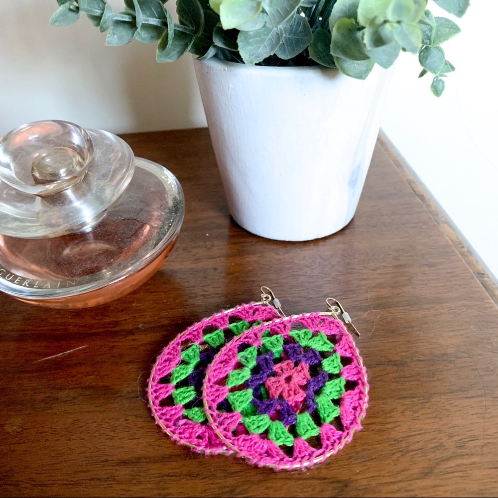 Teardrop Crochet Earrings